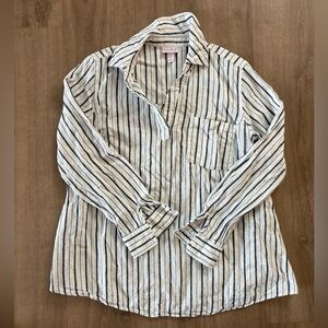 Isabel Linen Blend Maternity and Nursing Popover Shirt